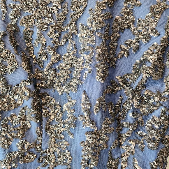 Aidan Mattox Sequin Bateau Neck Column Dress - Picture 5 of 7